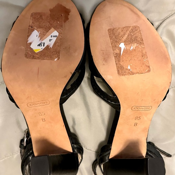 Coach "Golden" Ankle Strap Heeled Sandals 8.5B - Picture 6 of 6